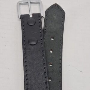 Boston Leather Off Duty Garrison Belt 40 Nickel Black Plain